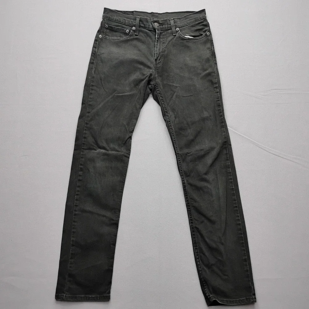 Levis 511 Slim Fit Jeans Mens 31x32 Faded Black Dark Grey Denim